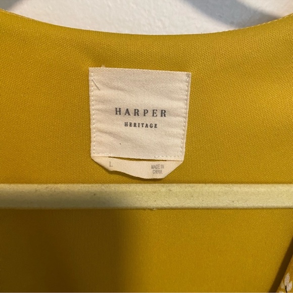 Harper Heritage Flutter Sleeve Floral Wrap Dress Size L - Picture 3 of 3